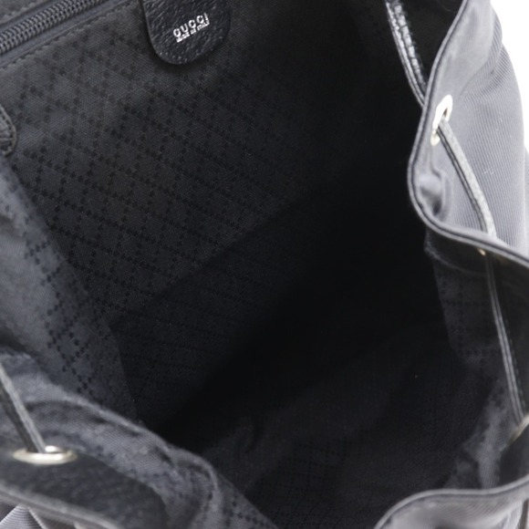 GUCCI Black Leather Backpack main image 9